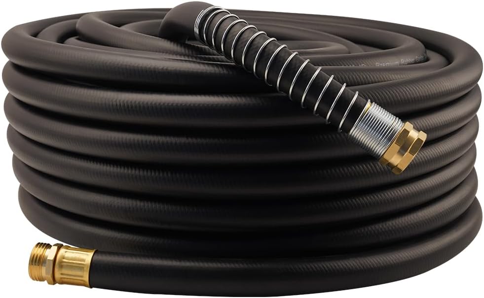 WiseFlow Garden Hose 100FT Heavy Duty Rubber Hose for All Uses