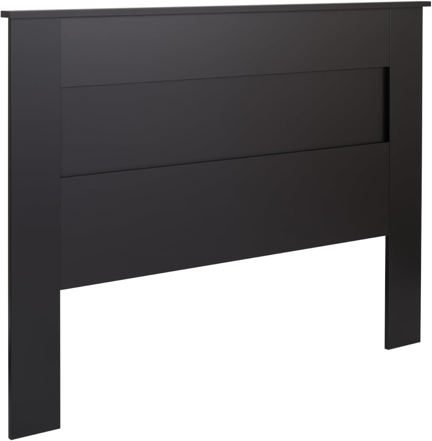 Stylish Flat Wood Panel Headboard for Queen Size Beds in Black