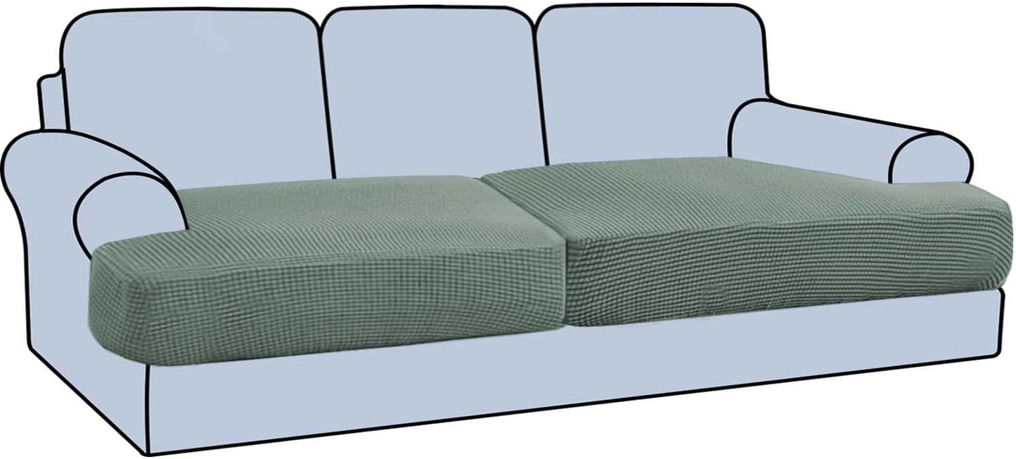 H.VERSAILTEX Stretch T Cushion Sofa Slipcovers for 2 Cushion Couch