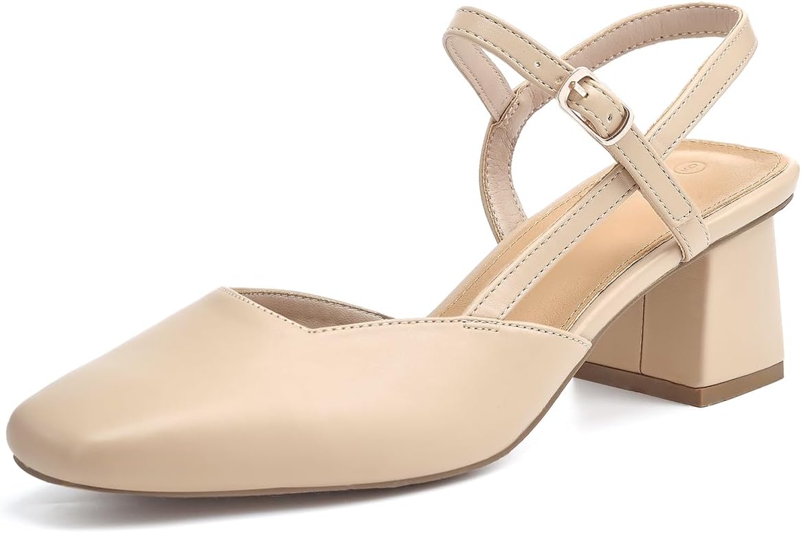 Rilista Women's Slingback Chunky Low Heels for Every Occasion