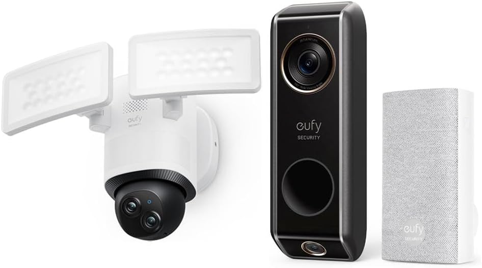 eufy Security Doorbell + Dual Camera Floodlight, 360 View