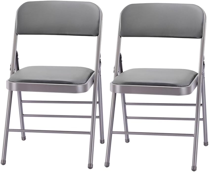 Space-Saving Folding Chairs Pack of 2 for Stylish Seating