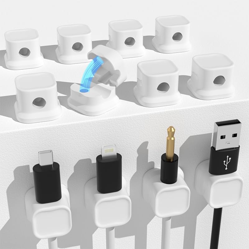 12-Pack Magnetic Cable Clips - Organize Your Cables with Ease!