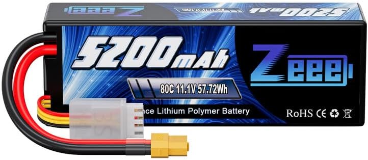 Zeee 3S 5200mAh Lipo Battery for RC Cars, Trucks, and More