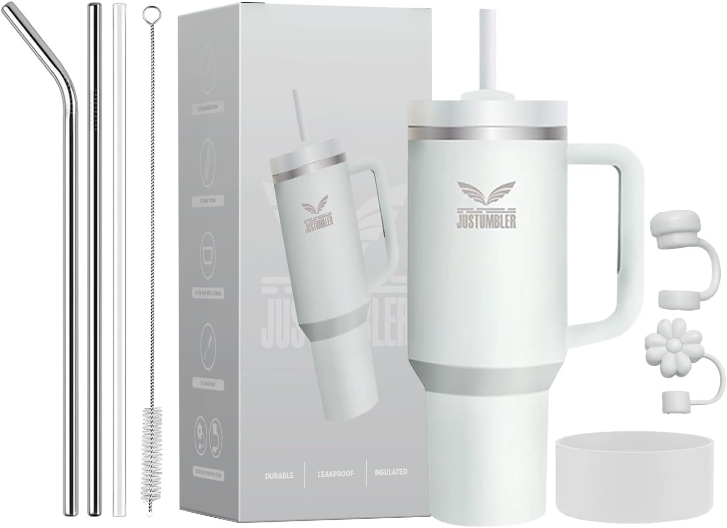 40 Oz Tumbler with Handle - Insulated, Leak Proof & Stylish
