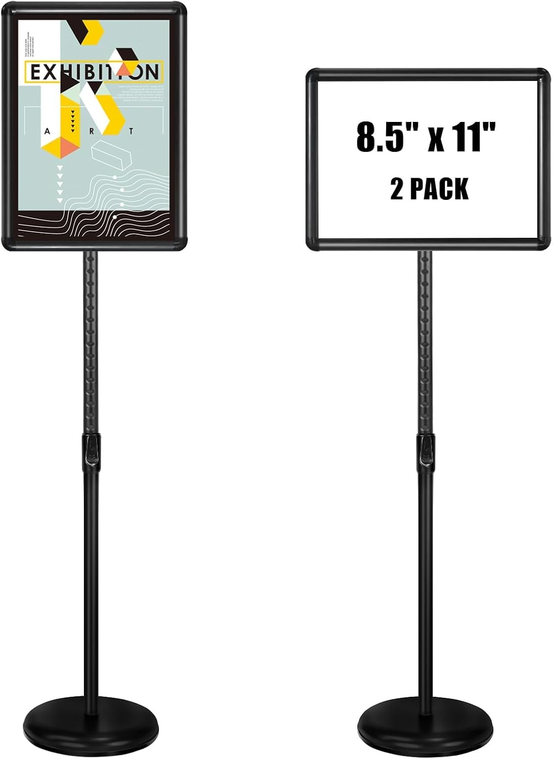 Adjustable Pedestal Sign Holder Stand for 8.5X11 Inches Display