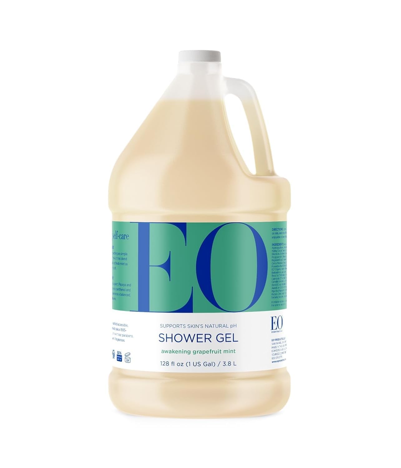 EO Grapefruit and Mint Shower Gel Body Wash Refill, 1 Gallon