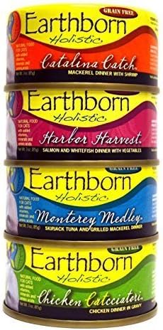 Earthborn Holistic Wet Cat Food Variety Pack - 12 Cans of Flavor