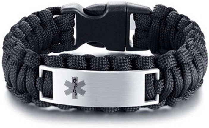 Custom Engraved Stainless Steel Medical Alert Bracelet by LiFashion