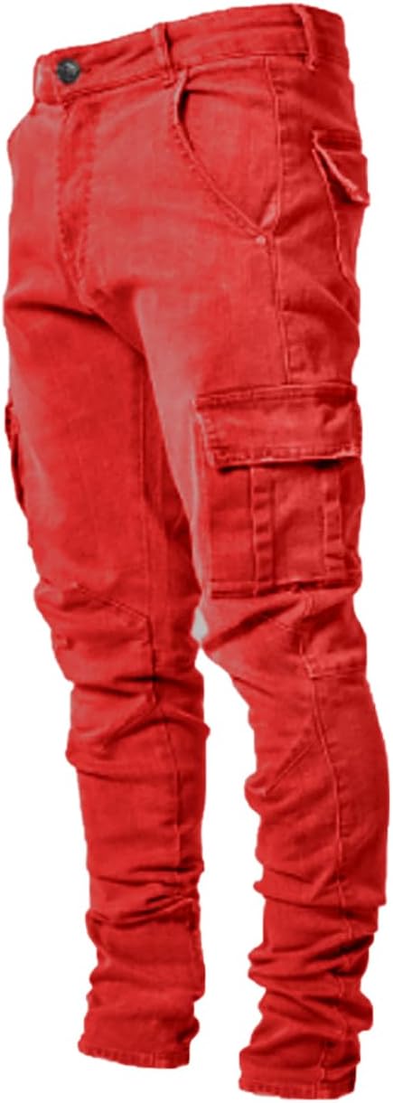 HUNGSON Men's Slim Fit Stretch Jeans for Comfort and Style
