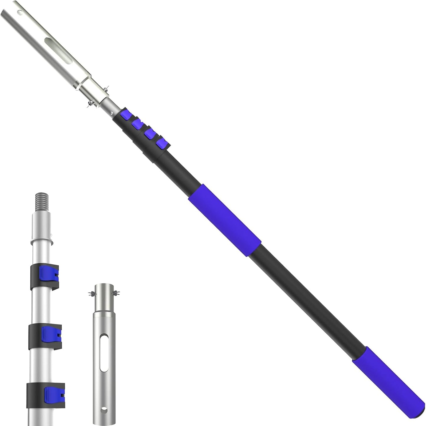 Professional 16FT Telescopic Pool Pole for Skimmers and Brushes