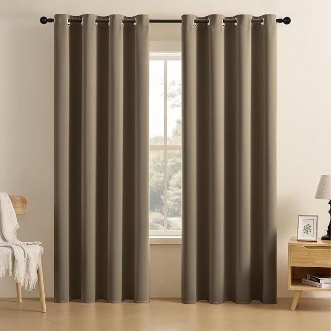 Joydeco Blackout Curtains for Bedroom 96 inch Long Panels