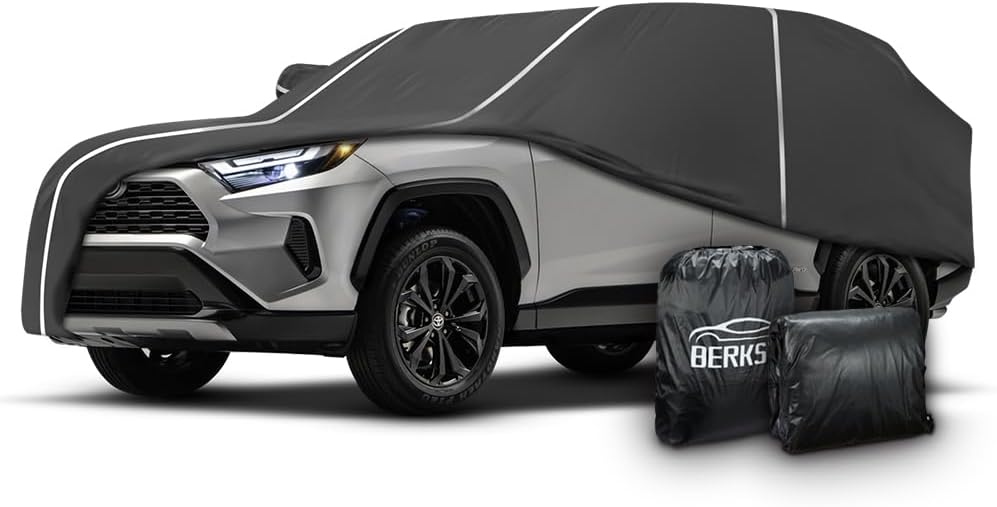 Fluorescent Strip Waterproof Car Cover for 2006-2024 Toyota RAV4