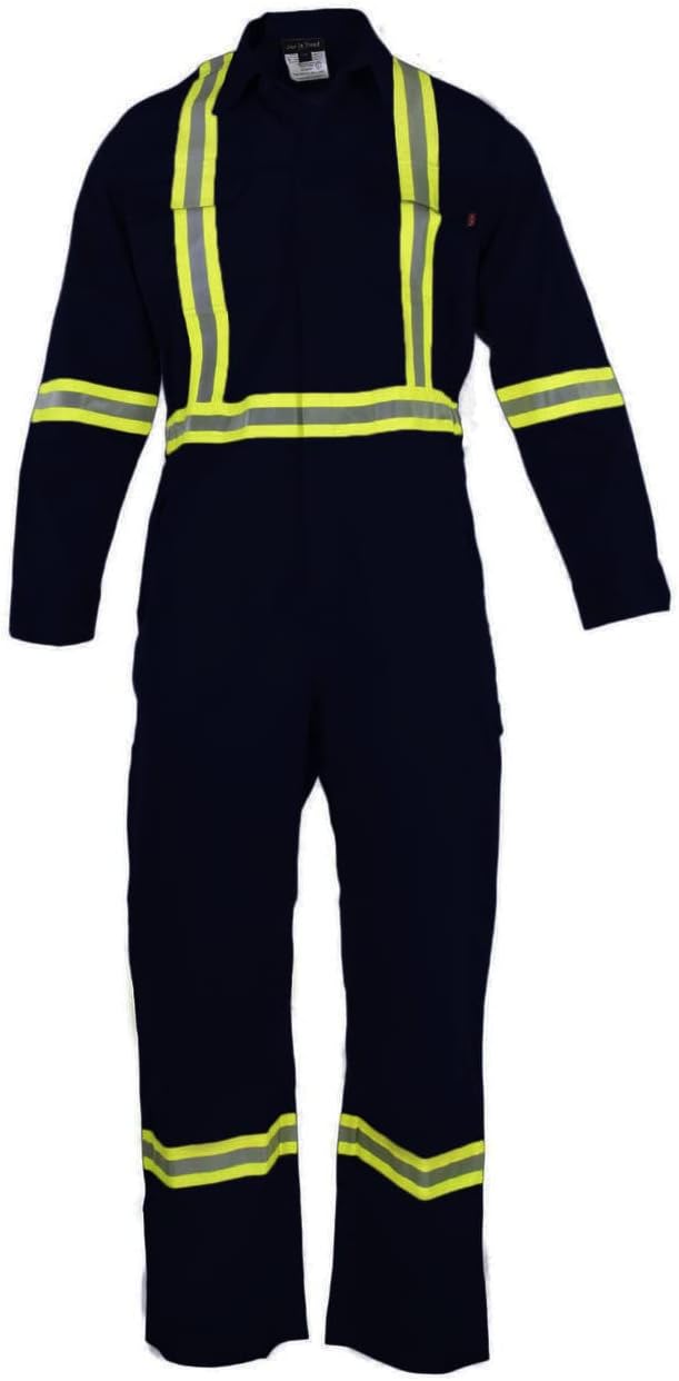Flame Resistant High Visibility Coverall for Safety and Comfort