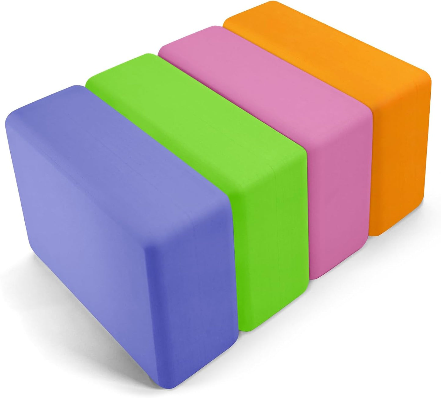 4-Pack Non-Slip Yoga Blocks, Premium EVA Foam, Portable for Total Fitness