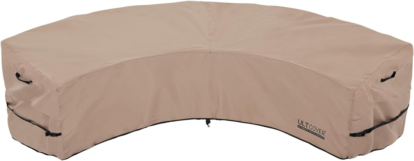 ULTCOVER Patio Curved Sofa Cover for 4-6 Seater Sectional