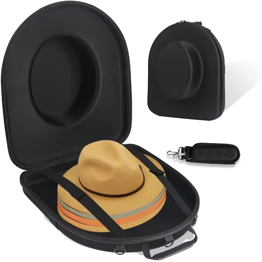 MOSLA Hat Box for Travel - Crush Proof Case for Cowboy Hats