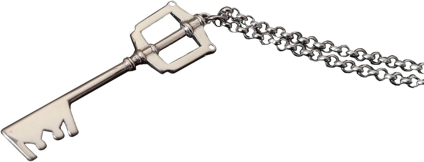 Stainless Steel Two-Sided Kingdom Heart Roxas Cross Necklace