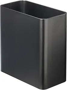 mDesign Stainless Steel Slim Rectangular Trash Can for Home