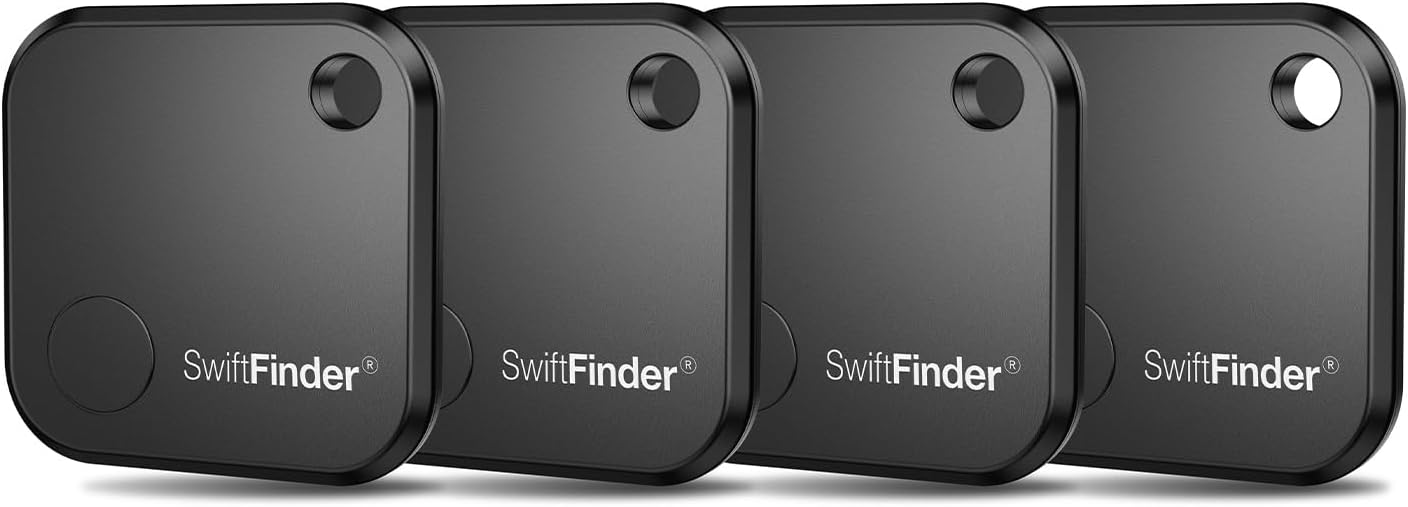 SwiftFinder Bluetooth Key Finder 300ft Range 4Pk