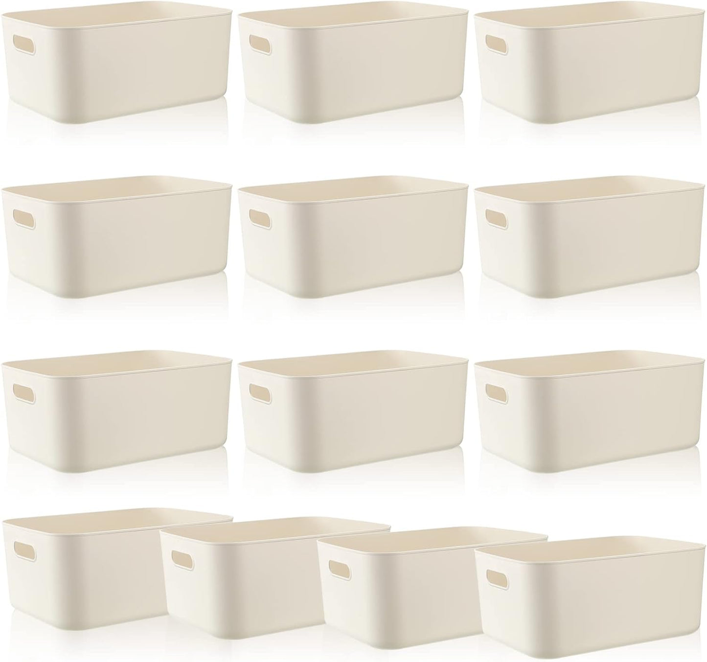 Zopeal Plastic Storage Bins Set of 10 for Home Organization