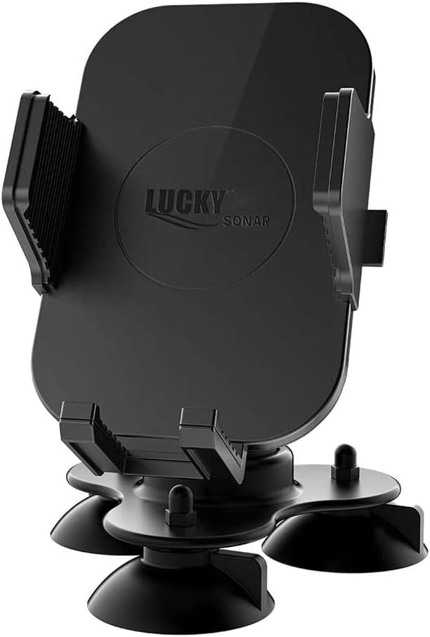 LUCKYLAKER Strong Suction Phone Mount for Fish Finders & Phones
