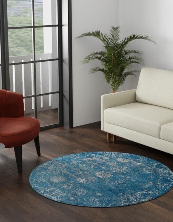 Unique Loom Sofia Collection Area Rug - Casino 7ft 1in Round