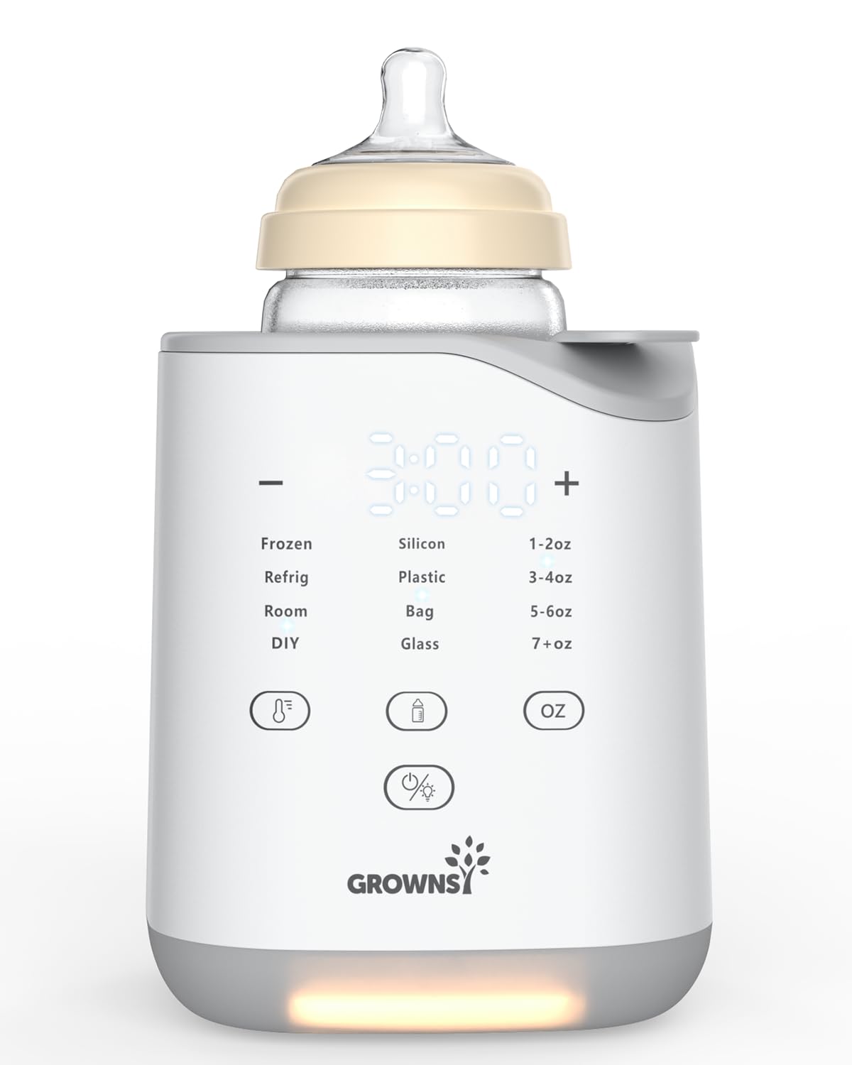 GROWNSY Fast Bottle Warmer: Smart Temp Control
