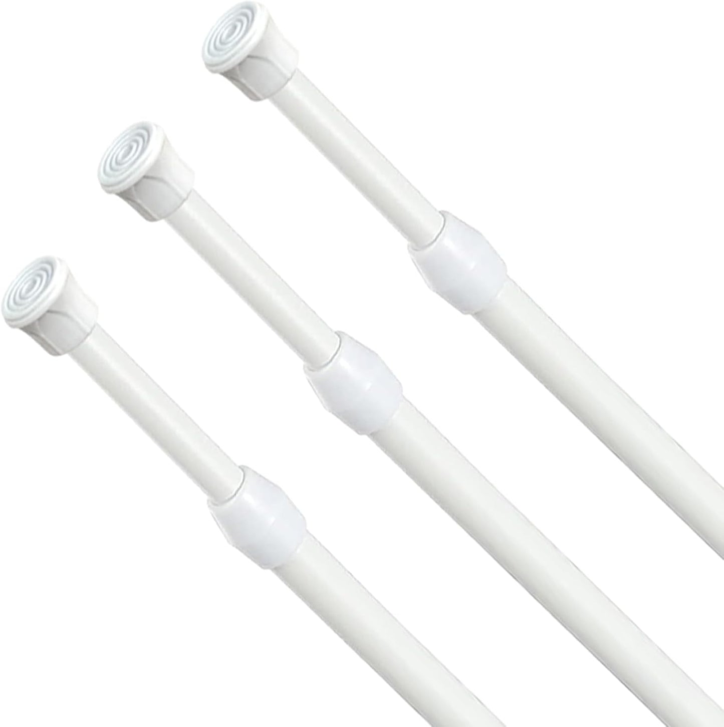 Adjustable White Tension Rods - Maximize Space!