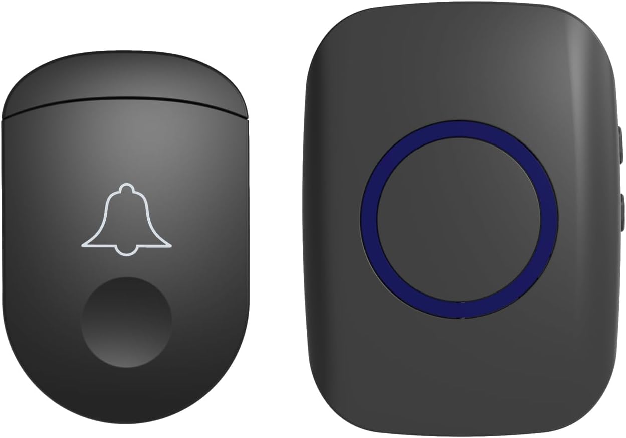 Long Range Wireless Doorbell: Loud Chimes, LED Flashing