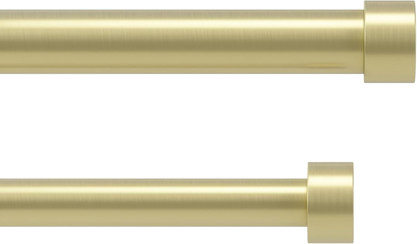 Umbra Cappa Double Curtain Rod - Modern Telescopic Design 36-66