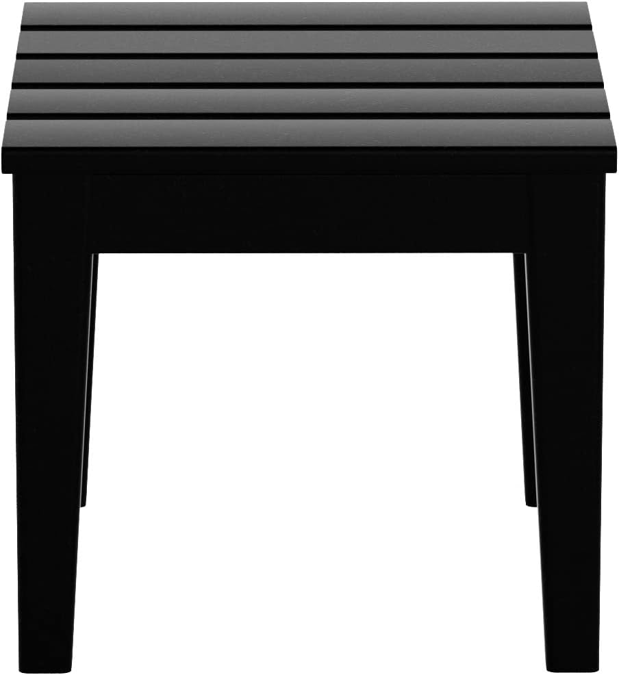Ashore Outdoor Patio Modern Adirondack Side Table in Black