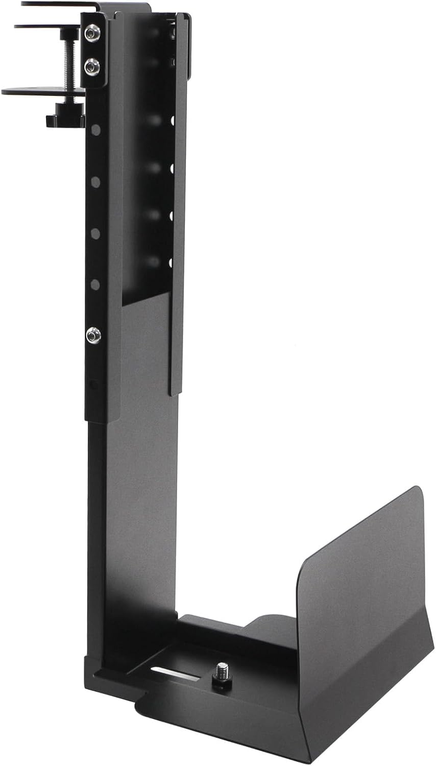 Adjustable Clamp Mount for PC Tower - No Drilling, Height & Width Adjustable, Heavy Duty - TooCust