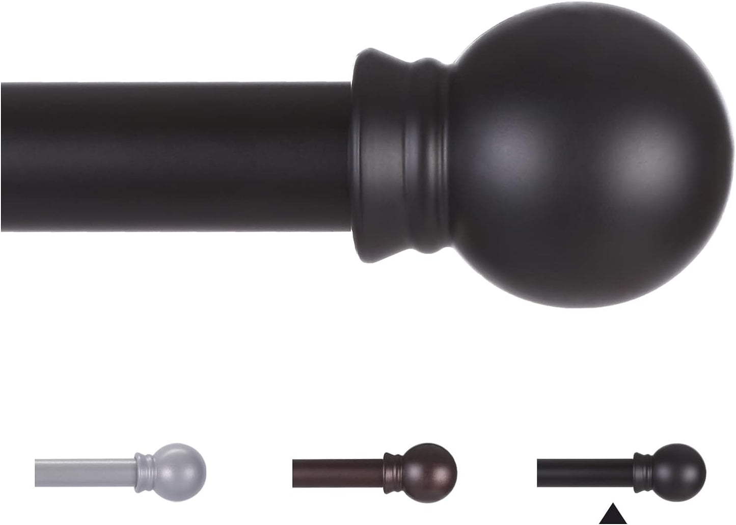 Matte Black 48-92 inch Stainless Steel Rods