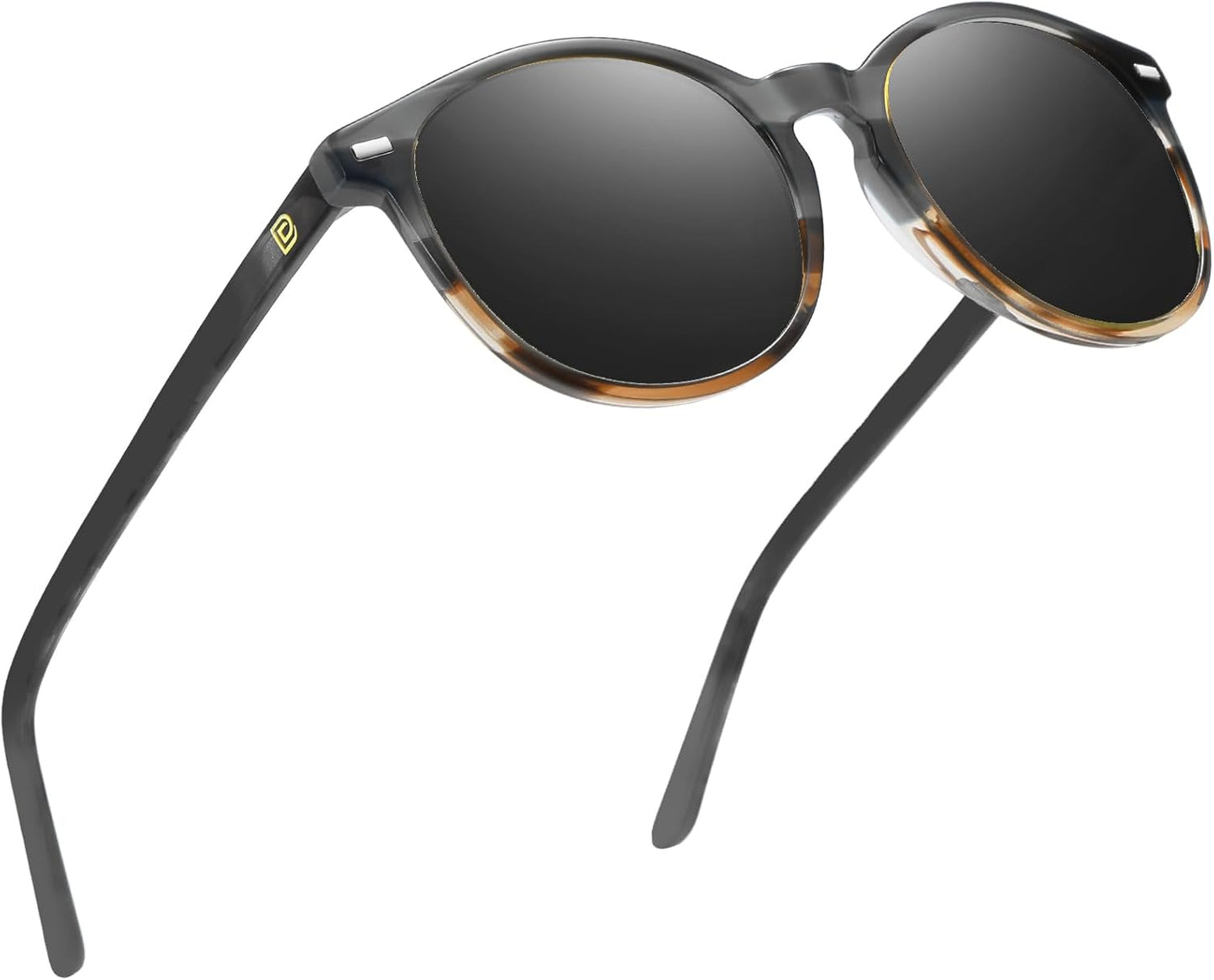 DUCO Polarized Sunglasses for Women Retro Round Classic Shades