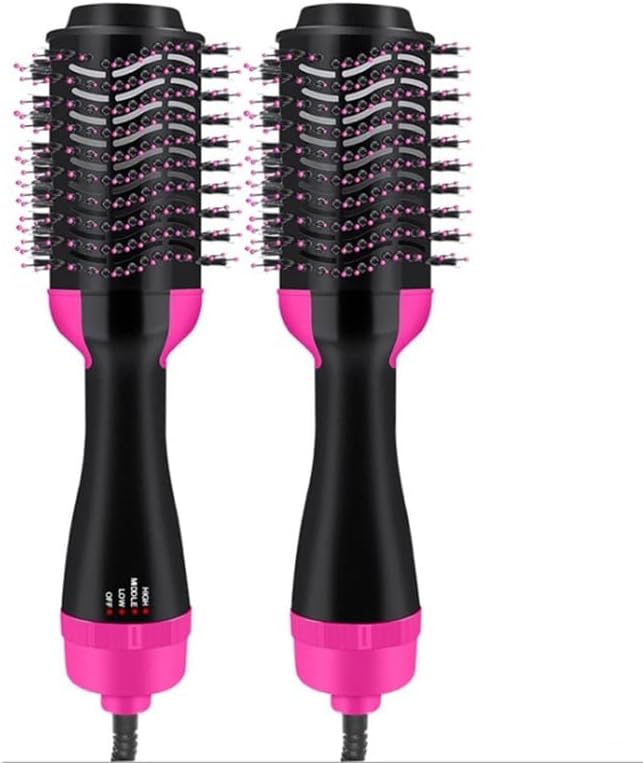 4-in-1 Volumizing Hair Styler Brush - Rose&Black