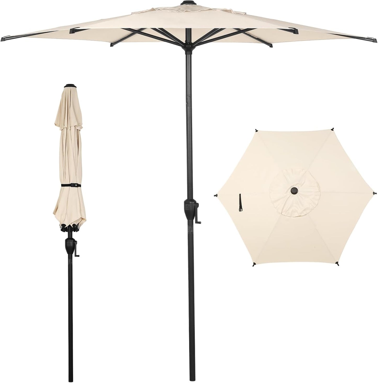 7.5FT Lyon Outdoor Patio Umbrella with Crank and Tilt Feature