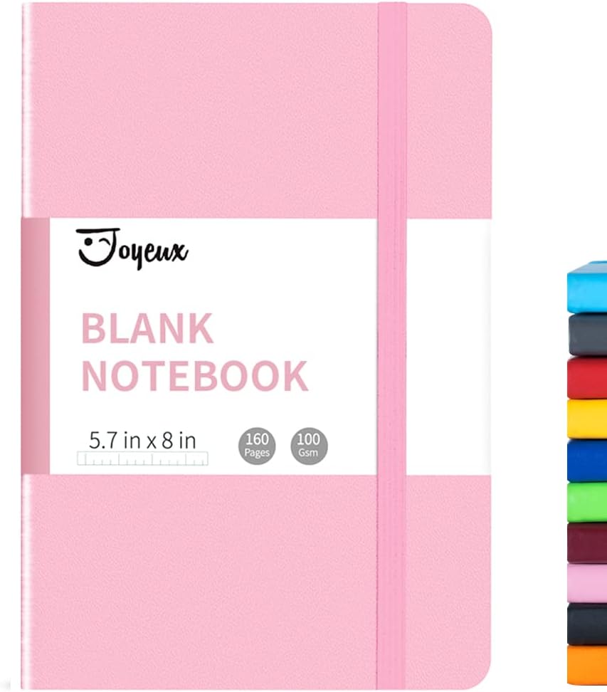 JOYEUX A5 Hardcover Journal, 160 Pages, 100 GSM Thick Paper - Ideal for Work
