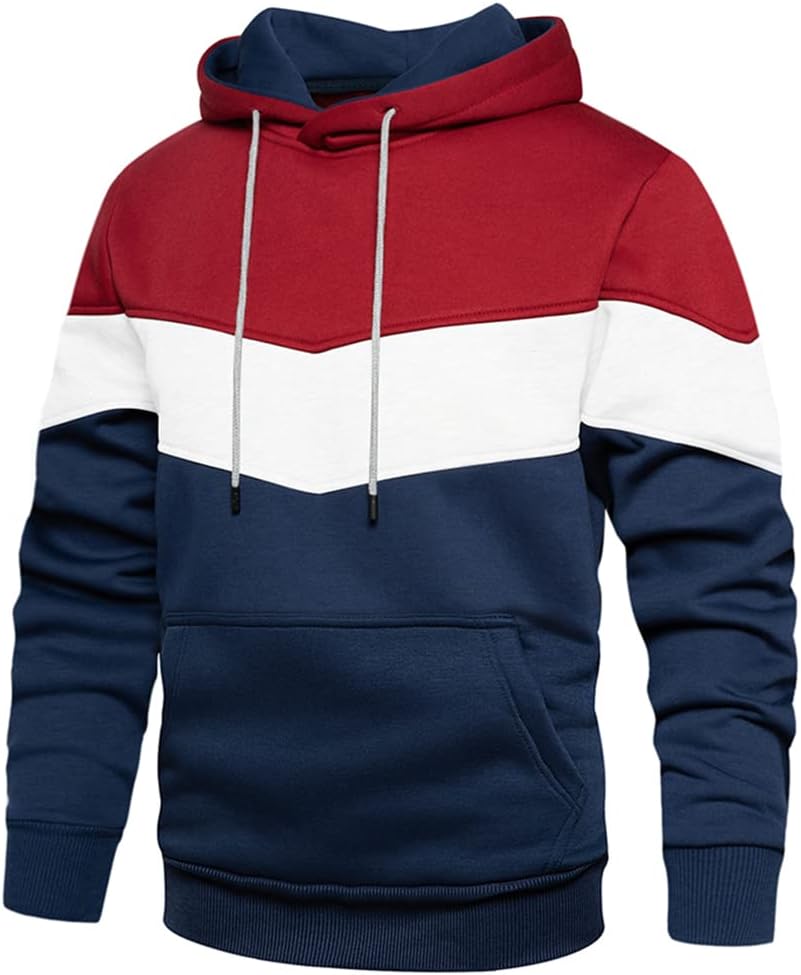 DUOFIER Men's Pullover Hoodie: Kanga Pocket Perfection