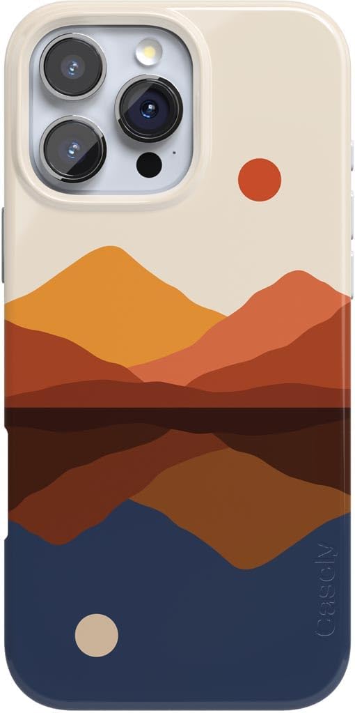 Casely iPhone 16 Pro Case - Day & Night Colorblock Mountains