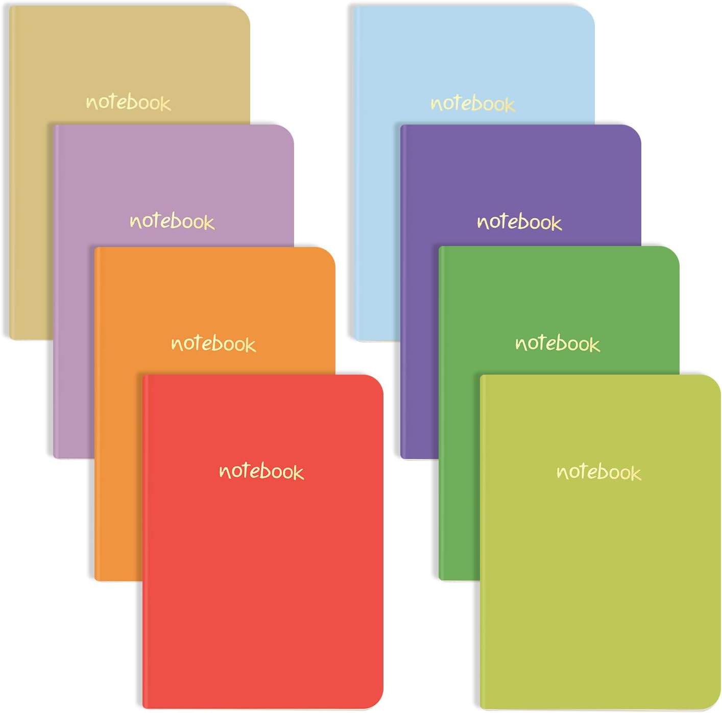 8-Pack Mini Pocket Notebooks | 3.5x5 Inches | Icramsy