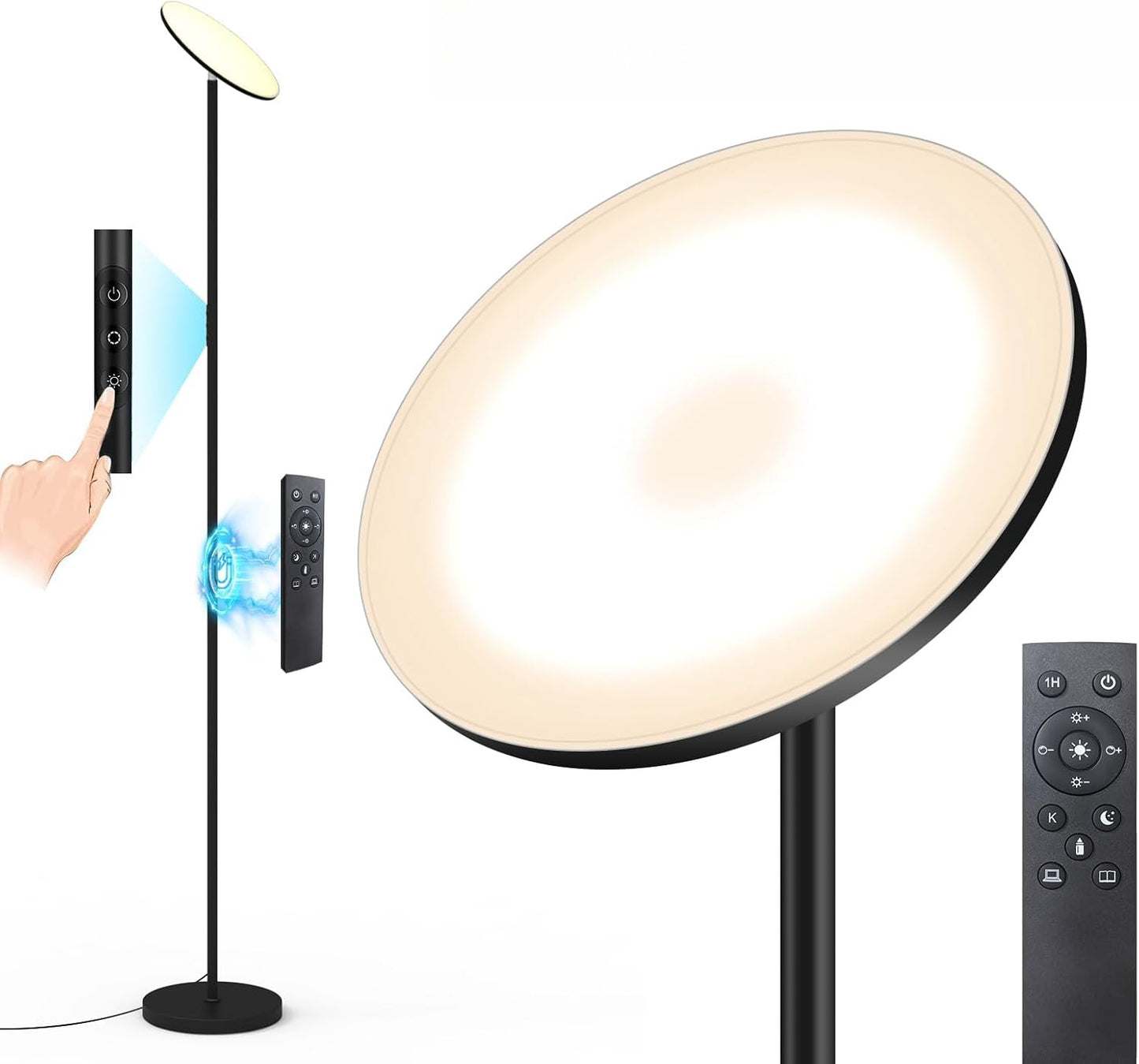 Super Bright Floor Lamp with Remote Control for Living Room