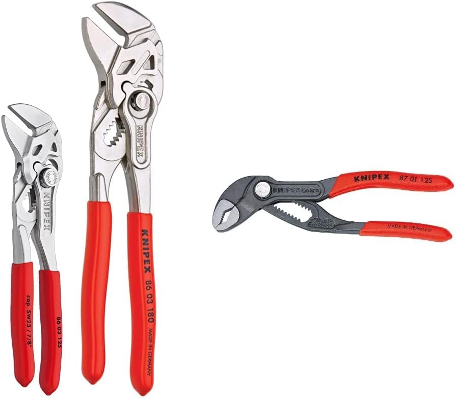 KNIPEX Tools Mini Pliers Wrench Set and Cobra Water Pump Pliers