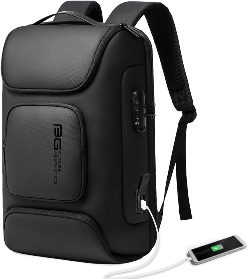 BANGE Business Backpack with USB Charging Port for Travel