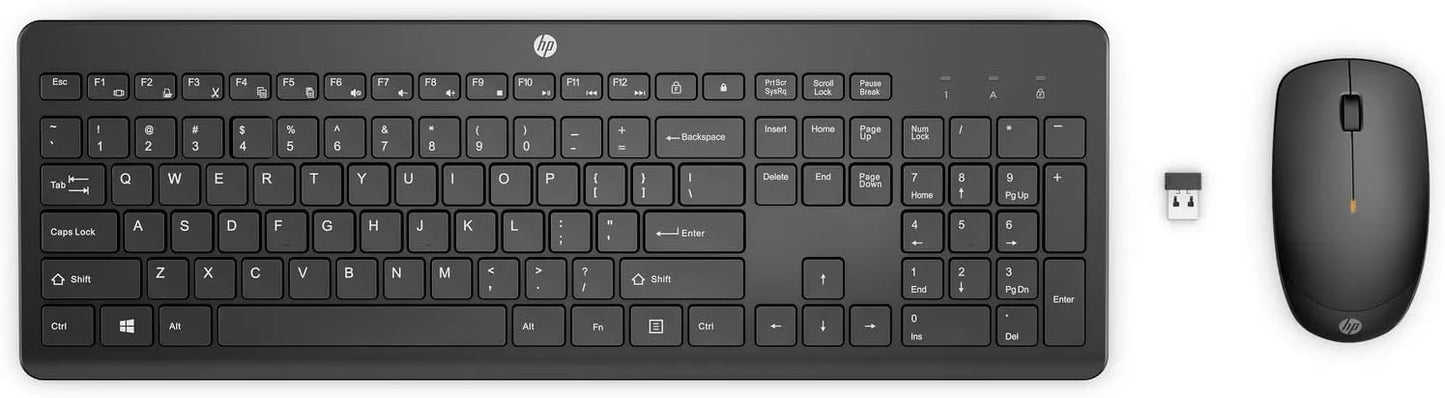 HP 235 Wireless Mouse and Keyboard Combo for Stylish Comfort