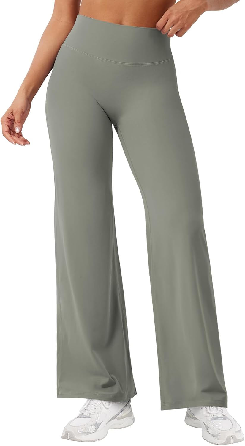 YEOREO Workout Leggings for Women - High Waist Straight Leg Fit
