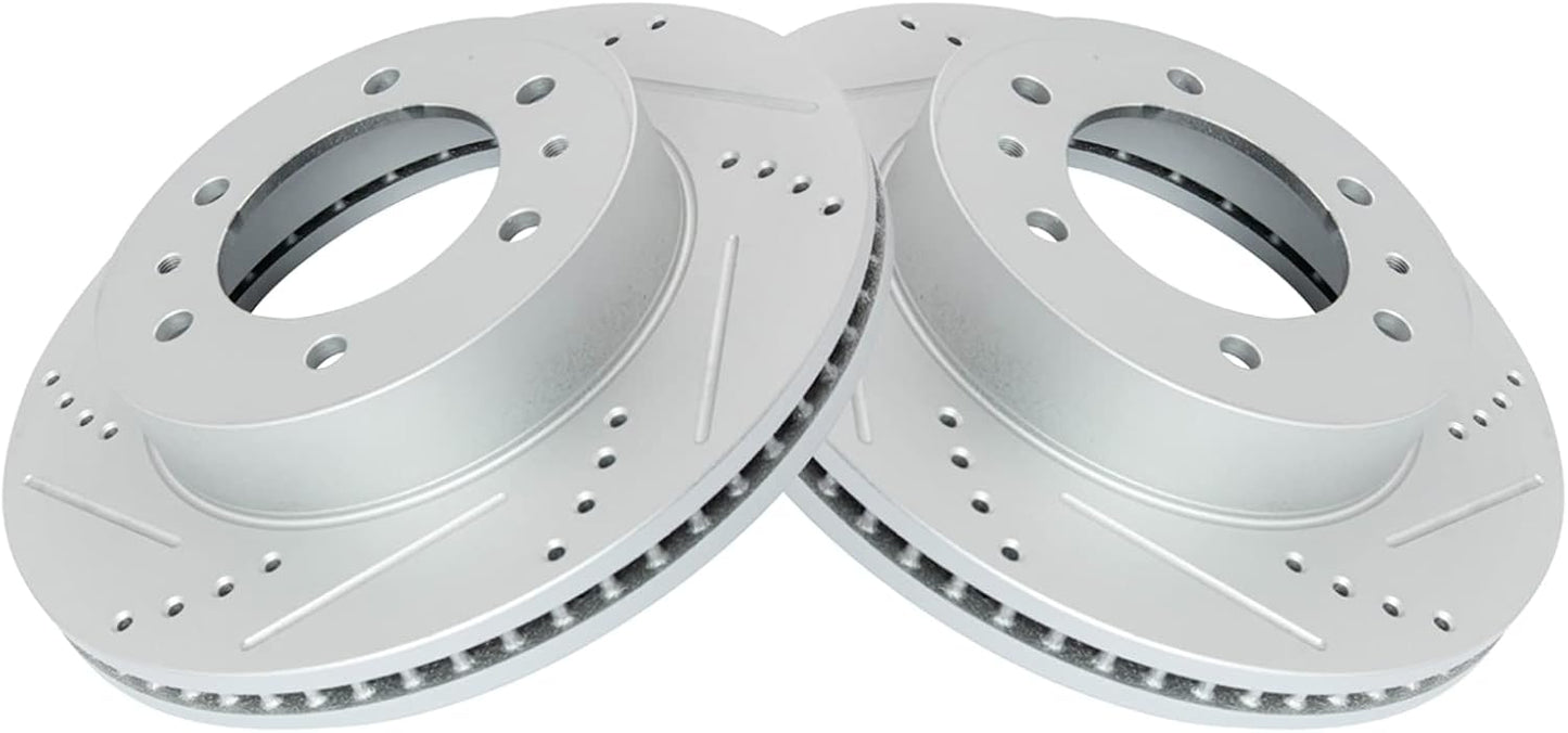TRQ Front Performance Brake Rotors Set for Hummer H3 H3T