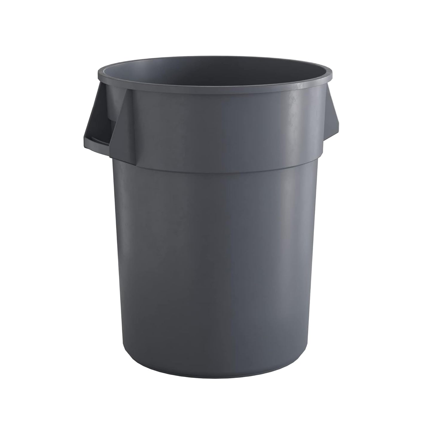 55 Gallon Gray Round Commercial Trash Can for Durability and Use
