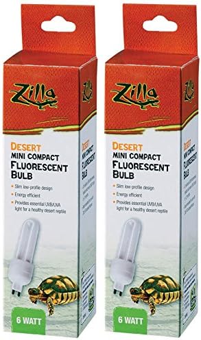 Zilla Mini Compact Desert Fluorescent Bulb, 6 Watt for Reptiles