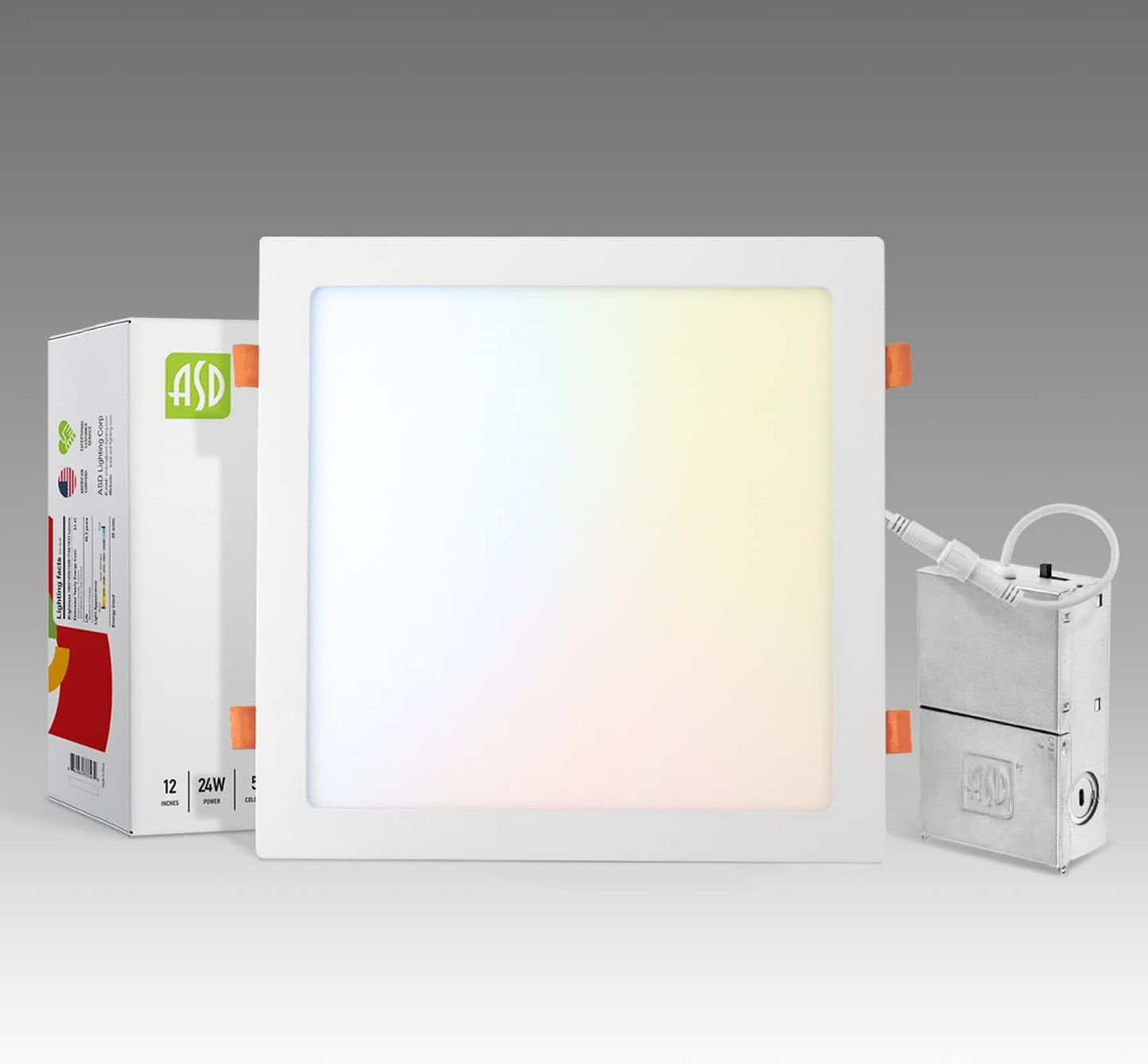 ASD 12 Inch LED Square Recessed Lighting - Dimmable Ceiling Lights